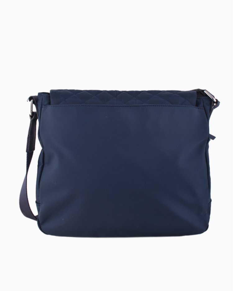 Bolsa Karl Lagerfeld Original Cara Flap Messenger Nylon Azul Feminina
